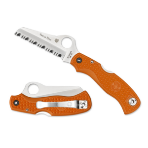 Spyderco Rescue 79mm Orange FRN Folding Knife, SpyderEdge