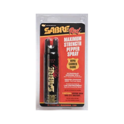 Sabre Magnum 120 Pepper Spray, Locking Top, Cone Pattern