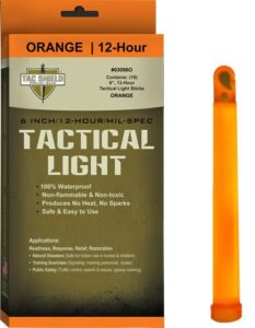 Tac Shield Tactical Light Sticks, Orange, 6-Inch 12-Hour, 10-Pack