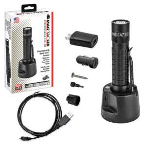 Maglite Mag-Tac Rechargeable LED Flashlight System, Plain Bezel