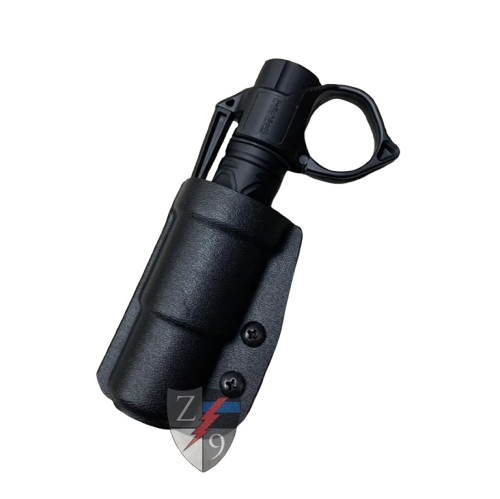 Zero9 Flashlight Case, Bezel Down 6, Plain Black, Molle-Lok