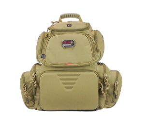 G-Outdoors Handgunner Backpack with 4-Handgun Cradle, Tan