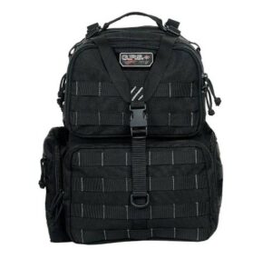 G-Outdoors GPS Tactical Range Backpack, Black, Holds 3 Handguns