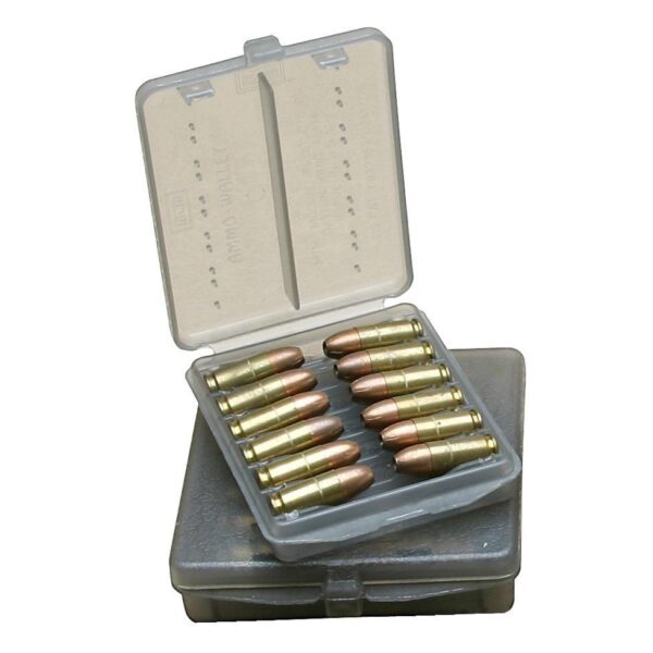 MTM Case-Gard 12 Round Ammo Wallet, .38 Special .357 Mag, Clear Smoke