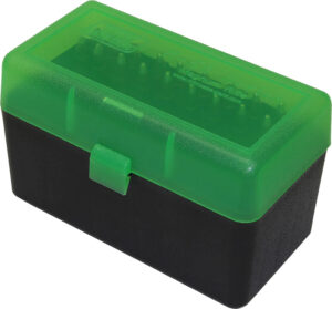 MTM 50-Round Flip-Top Rifle Ammo Box, 220 Swift/243/308, Green
