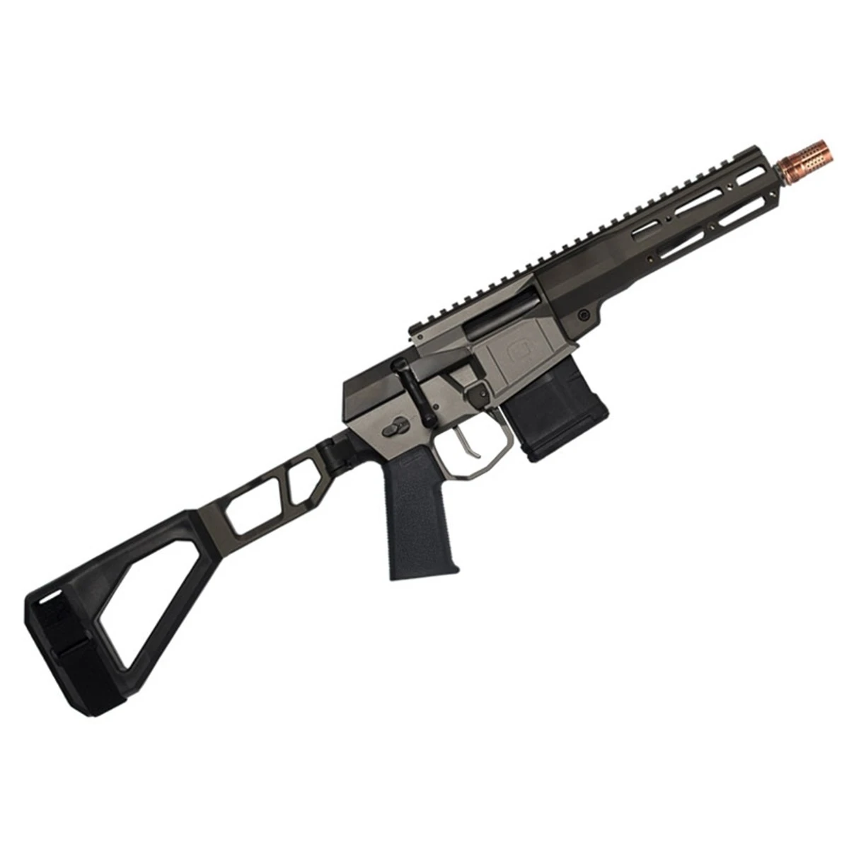 Q Mini Fix Bolt-Action Pistol, .300 AAC Blackout, 8-Inch Threaded Barrel, Folding Brace