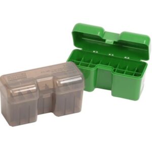 MTM 22 Round Flip-Top Ammo Box, .338 WSM 45-70 .450 Marlin, Clear Smoke
