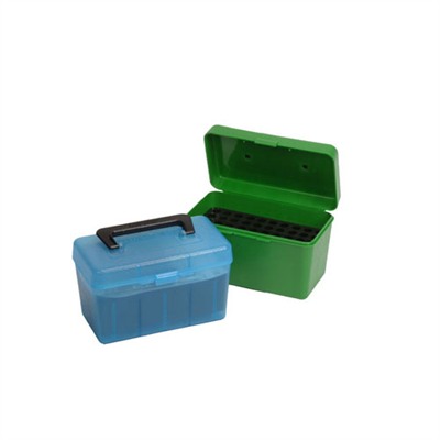 MTM Case-Gard Deluxe H50-RL 50-Round Handle Rifle Ammo Box, 25-06 Rem, 270 Win and 30-06 Springfield, Green