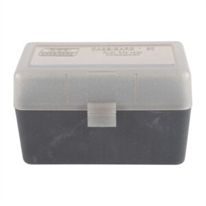 MTM Case-Gard Flip-Top Rifle Ammo Box, 50 Round, 224 Clark to 9.3x57mm, Clear Smoke