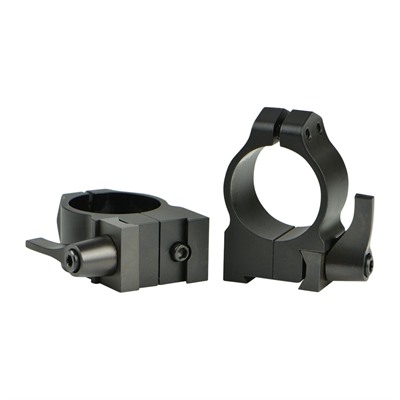 Warne Maxima 30mm Medium QD Rings for CZ 550 19mm Dovetail, Matte Black