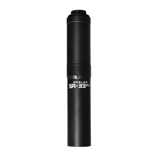 Nosler SR-33ALTi .338 Caliber Aluminum and Titanium Suppressor, Black