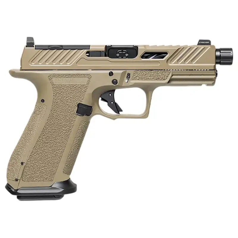 Shadow Systems XR920 Elite FDE Pistol, 9mm, Threaded Barrel, Night Sights, 17+1